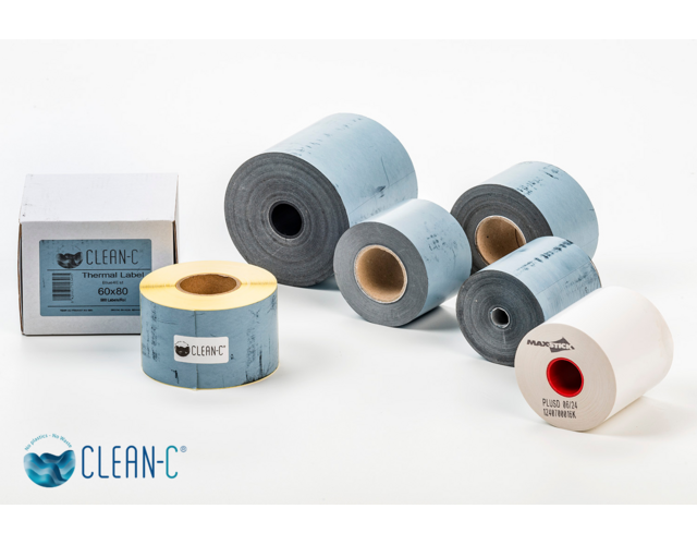 Duurzame etiketten, linerless- en papierrollen